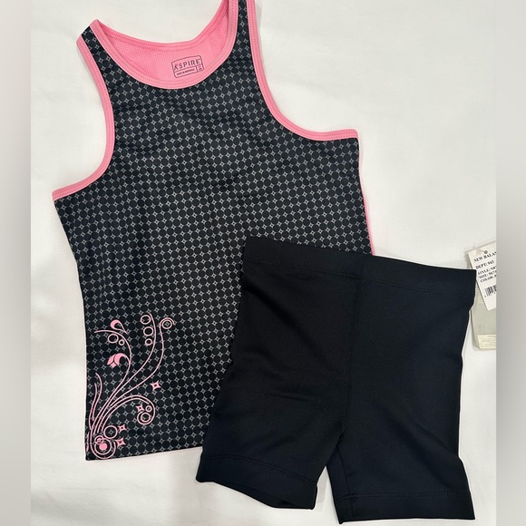Matching Sets Nwt Little Girl Exercise Workout Outfit Tank And Shorts